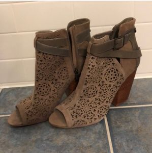 NWT Vince Camuto Peep Toe Ankle Booties